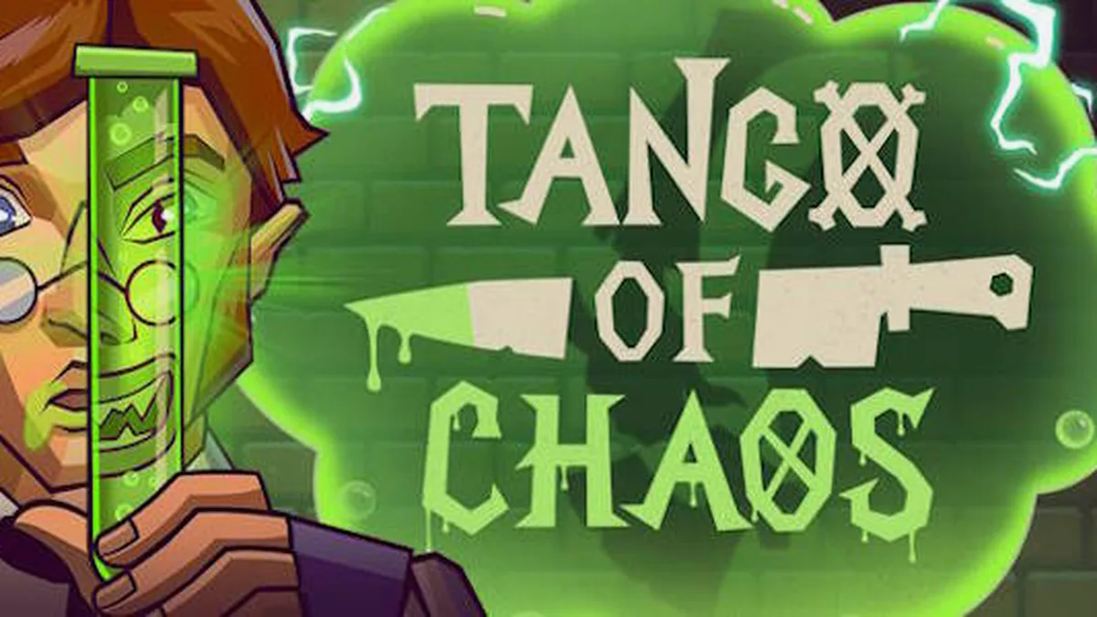 Tampilan visual slot Tango of Chaos dengan tema laboratorium eksperimental